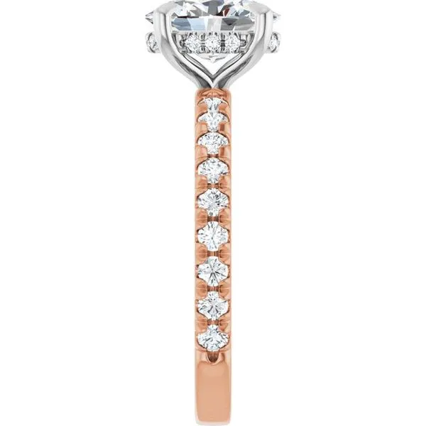 Claw-Prong Hidden Halo-Style Engagement Ring Image 4 Don's Jewelry & Design Washington, IA