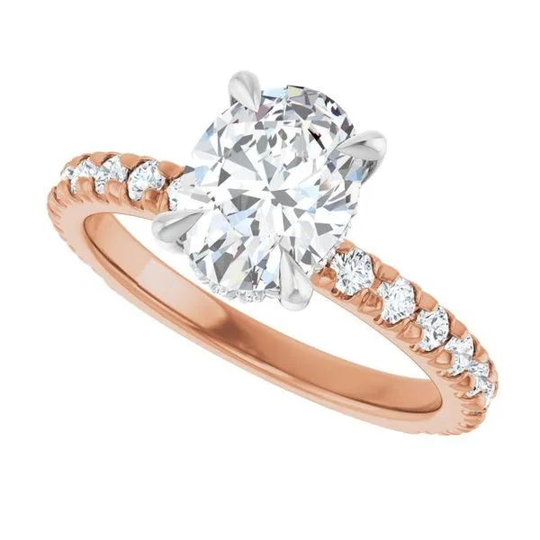 Claw-Prong Hidden Halo-Style Engagement Ring Image 5 Mark Jewellers La Crosse, WI