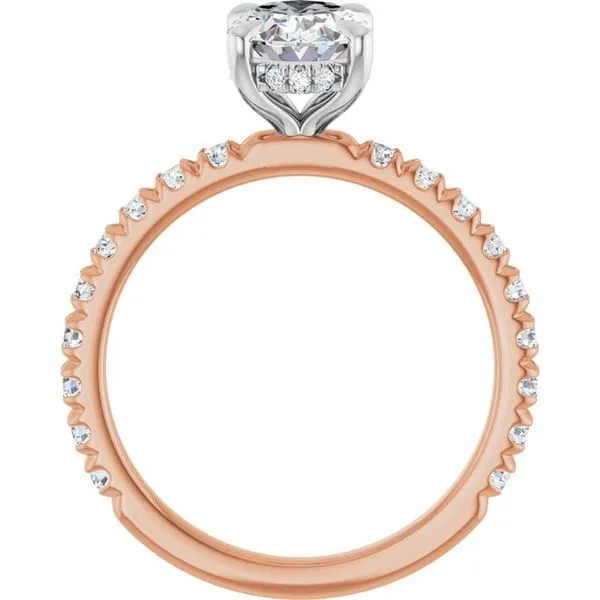 Claw-Prong Hidden Halo-Style Engagement Ring Image 2 Don's Jewelry & Design Washington, IA