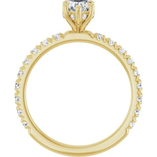 Claw-Prong Hidden Halo-Style Engagement Ring Image 2 Don's Jewelry & Design Washington, IA