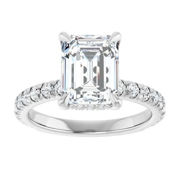 Claw-Prong Hidden Halo-Style Engagement Ring Image 3 J. Thomas Jewelers Rochester Hills, MI