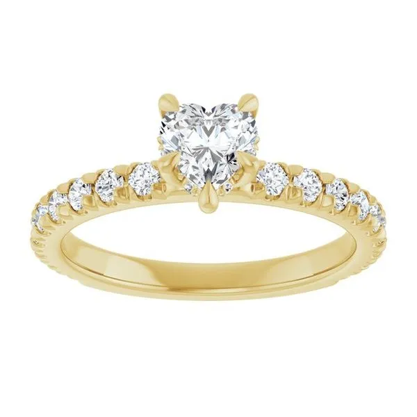 Claw-Prong Hidden Halo-Style Engagement Ring Image 3 Don's Jewelry & Design Washington, IA