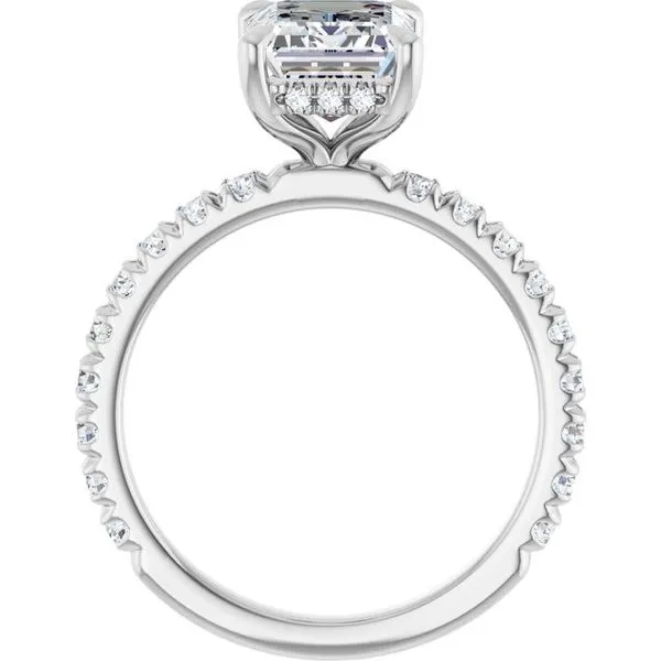 Claw-Prong Hidden Halo-Style Engagement Ring Image 2 Arezzo Jewelers Elmwood Park, IL