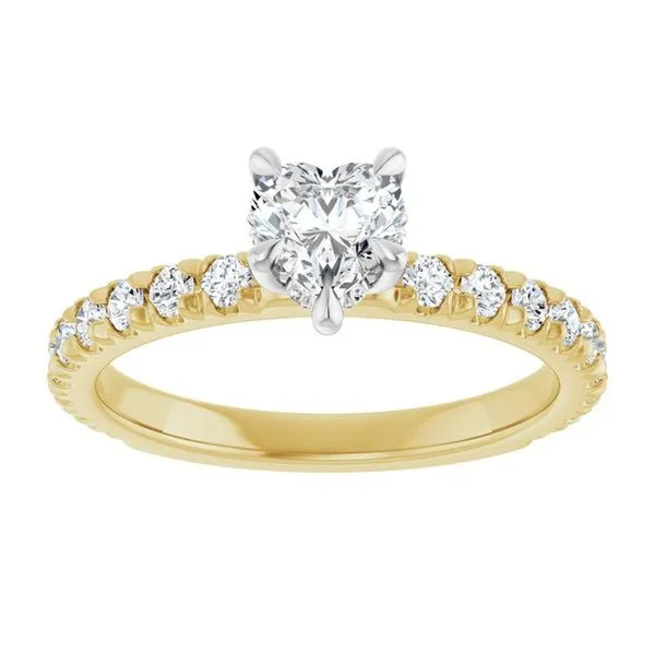 Claw-Prong Hidden Halo-Style Engagement Ring Image 3 Don's Jewelry & Design Washington, IA