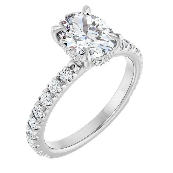 Claw-Prong Hidden Halo-Style Engagement Ring Clater Jewelers Louisville, KY