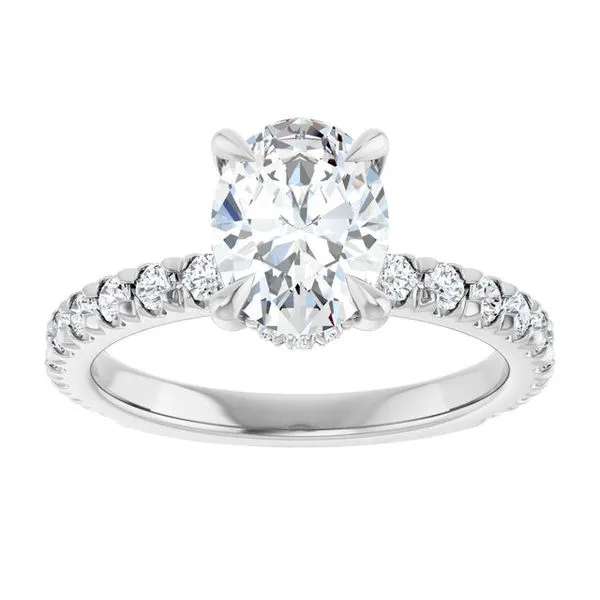 Claw-Prong Hidden Halo-Style Engagement Ring Image 3 Raleigh Diamond Fine Jewelry Raleigh, NC