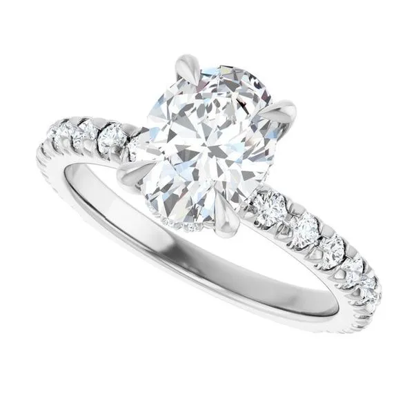 Claw-Prong Hidden Halo-Style Engagement Ring Image 5 Shipley's Fine Jewelry Hampstead, MD