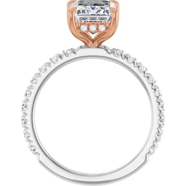 Claw-Prong Hidden Halo-Style Engagement Ring Image 2 Ocean View Jewelers Millville, DE