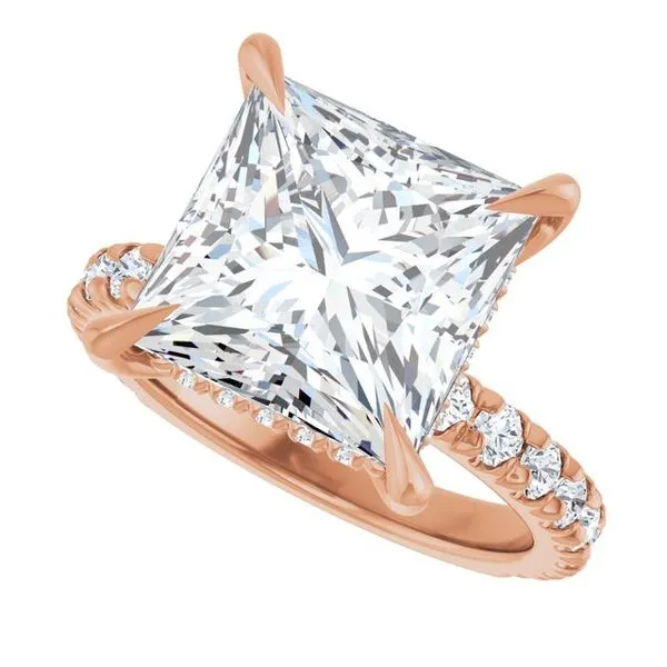 Claw-Prong Hidden Halo-Style Engagement Ring Image 5 Stuart Benjamin & Co. Jewelry Designs San Diego, CA