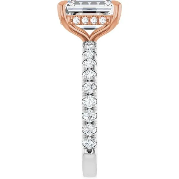 Claw-Prong Hidden Halo-Style Engagement Ring Image 4 Stuart Benjamin & Co. Jewelry Designs San Diego, CA