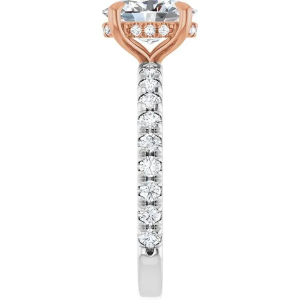 Claw-Prong Hidden Halo-Style Engagement Ring Image 4 Clater Jewelers Louisville, KY