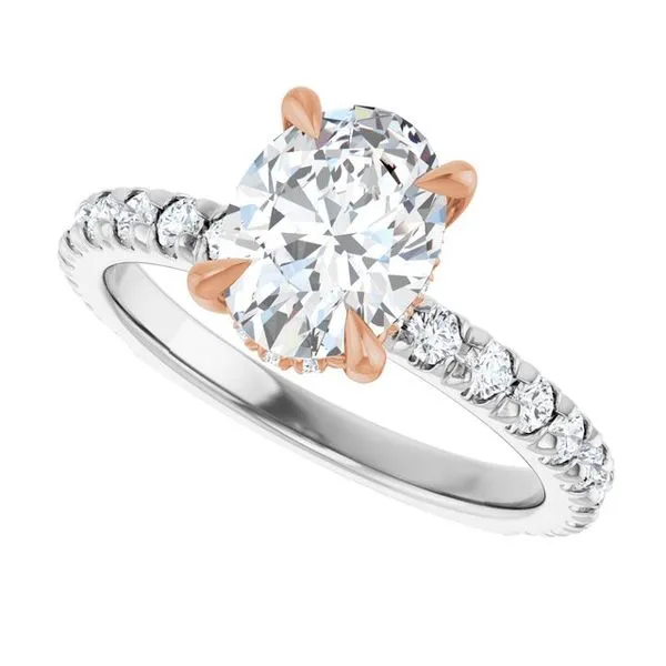 Claw-Prong Hidden Halo-Style Engagement Ring Image 5 Morin Jewelers Southbridge, MA