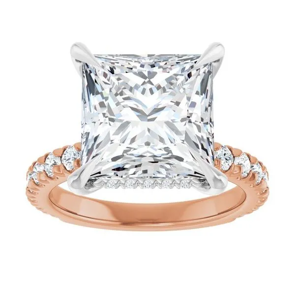 Claw-Prong Hidden Halo-Style Engagement Ring Image 3 Natale Jewelers Sewell, NJ