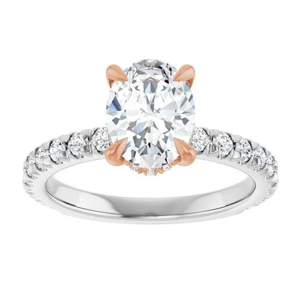 Claw-Prong Hidden Halo-Style Engagement Ring Image 3 Clater Jewelers Louisville, KY