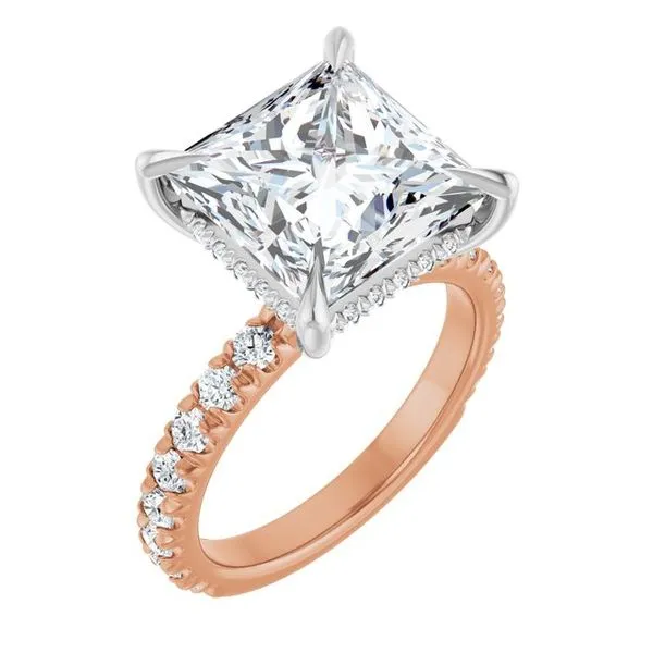 Claw-Prong Hidden Halo-Style Engagement Ring The Jewelry Source El Segundo, CA