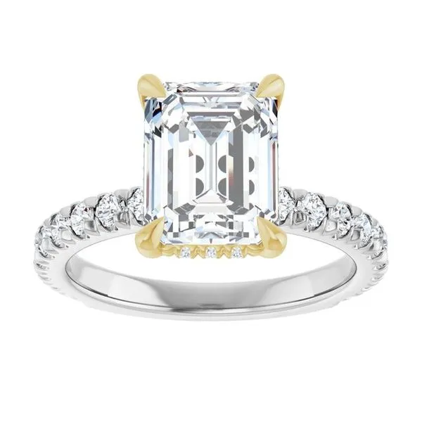 Claw-Prong Hidden Halo-Style Engagement Ring Image 3 Arezzo Jewelers Elmwood Park, IL