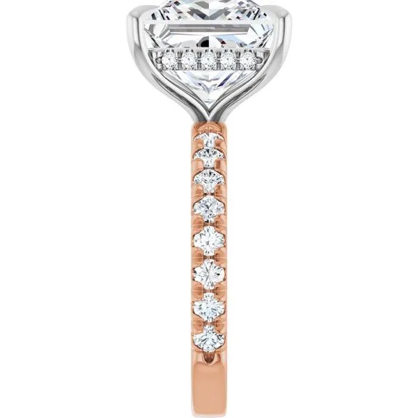 Claw-Prong Hidden Halo-Style Engagement Ring Image 4 Arezzo Jewelers Elmwood Park, IL