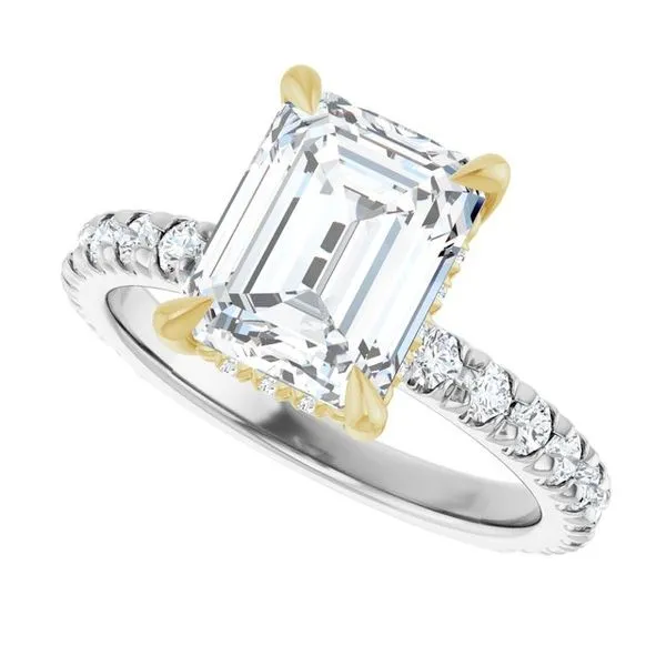 Claw-Prong Hidden Halo-Style Engagement Ring Image 5 Vulcan's Forge LLC KANSAS CITY, MO