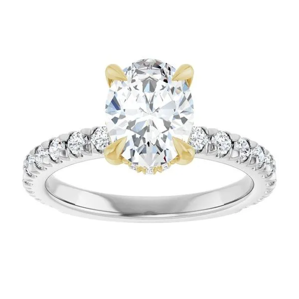 Claw-Prong Hidden Halo-Style Engagement Ring Image 3 Clater Jewelers Louisville, KY