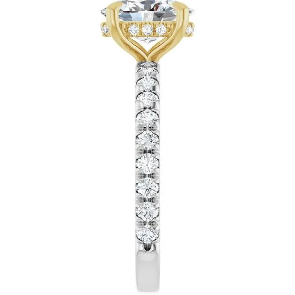 Claw-Prong Hidden Halo-Style Engagement Ring Image 4 Clater Jewelers Louisville, KY