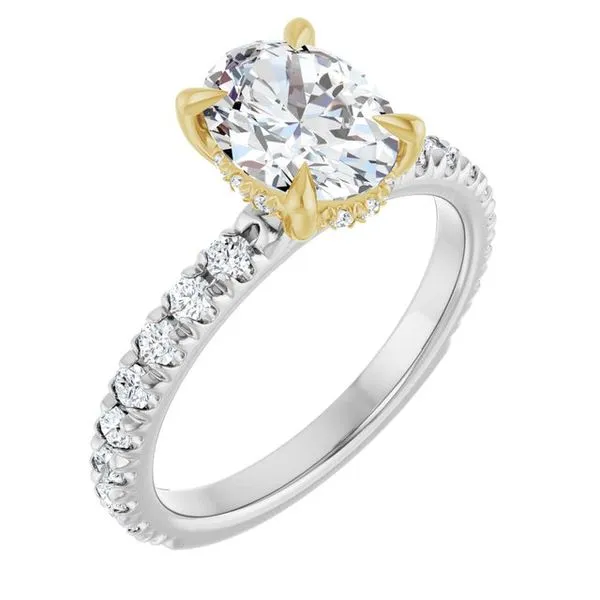 Claw-Prong Hidden Halo-Style Engagement Ring Arezzo Jewelers Elmwood Park, IL