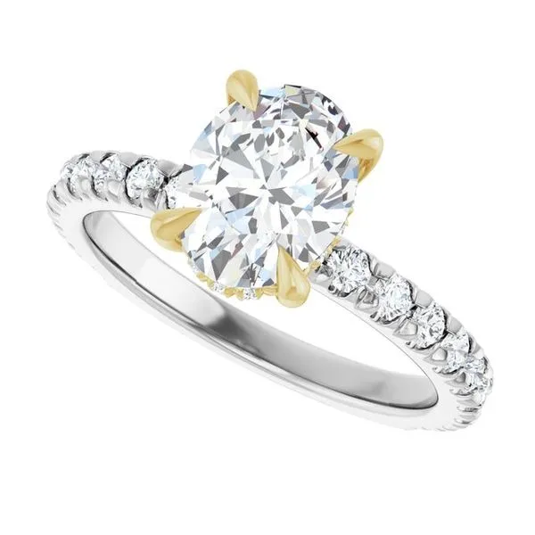 Claw-Prong Hidden Halo-Style Engagement Ring Image 5 Mark Jewellers La Crosse, WI