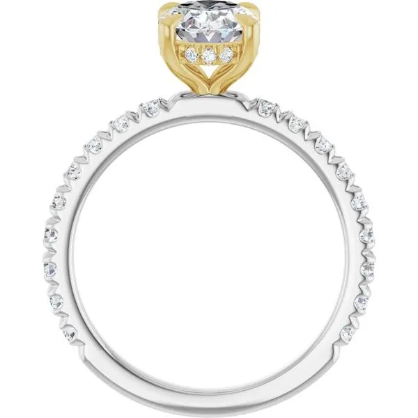 Claw-Prong Hidden Halo-Style Engagement Ring Image 2 Mark Jewellers La Crosse, WI