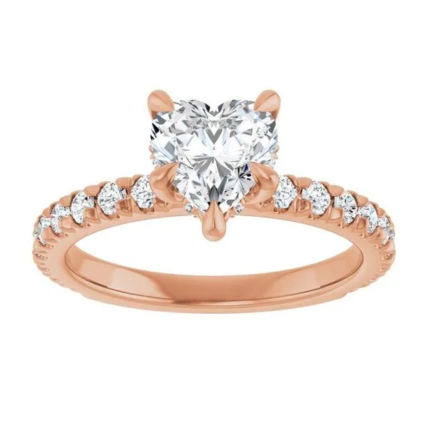 Claw-Prong Hidden Halo-Style Engagement Ring Image 3 Futer Bros Jewelers York, PA