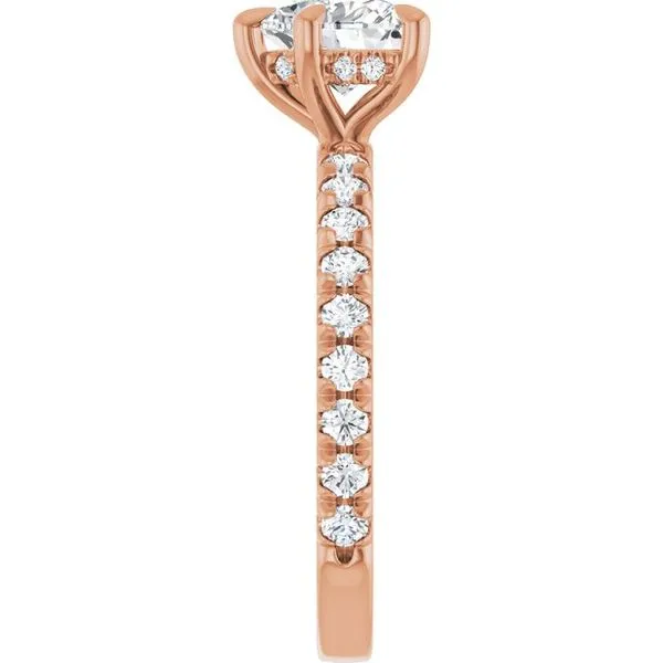 Claw-Prong Hidden Halo-Style Engagement Ring Image 4 Don's Jewelry & Design Washington, IA