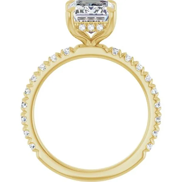 Claw-Prong Hidden Halo-Style Engagement Ring Image 2 Jimmy Smith Jewelers Decatur, AL