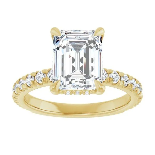 Claw-Prong Hidden Halo-Style Engagement Ring Image 3 Paul James Jewelers Angels Camp, CA