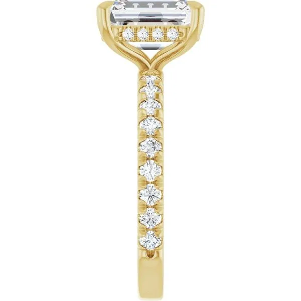 Claw-Prong Hidden Halo-Style Engagement Ring Image 4 Northwood Jewelers Northwood, OH