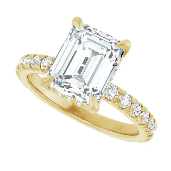 Claw-Prong Hidden Halo-Style Engagement Ring Image 5 Shipley's Fine Jewelry Hampstead, MD