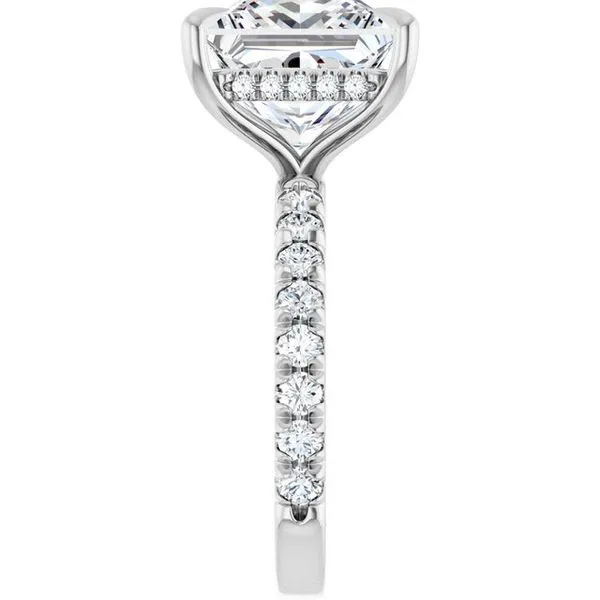 Claw-Prong Hidden Halo-Style Engagement Ring Image 4 Jimmy Smith Jewelers Decatur, AL