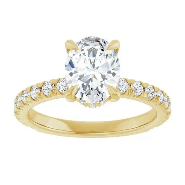 Claw-Prong Hidden Halo-Style Engagement Ring Image 3 Morin Jewelers Southbridge, MA