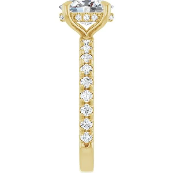 Claw-Prong Hidden Halo-Style Engagement Ring Image 4 Arezzo Jewelers Elmwood Park, IL