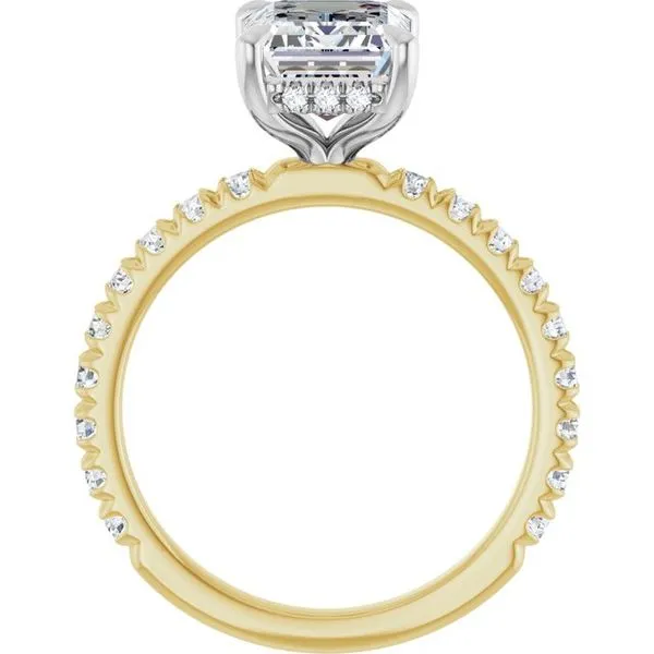 Claw-Prong Hidden Halo-Style Engagement Ring Image 2 Ocean View Jewelers Millville, DE