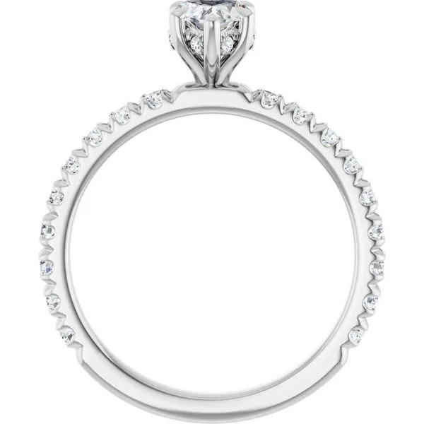 Claw-Prong Hidden Halo-Style Engagement Ring Image 2 Don's Jewelry & Design Washington, IA