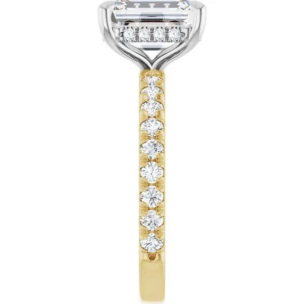 Claw-Prong Hidden Halo-Style Engagement Ring Image 4 Don's Jewelry & Design Washington, IA