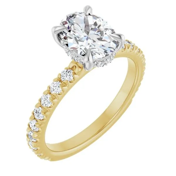 Claw-Prong Hidden Halo-Style Engagement Ring J. Thomas Jewelers Rochester Hills, MI