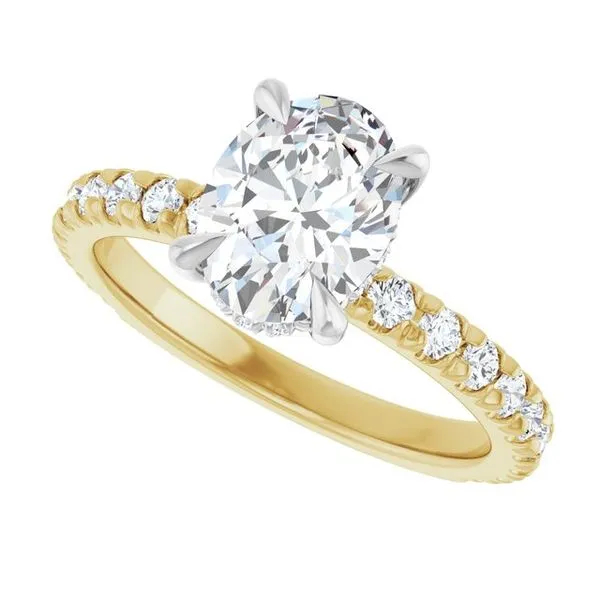 Claw-Prong Hidden Halo-Style Engagement Ring Image 5 Don's Jewelry & Design Washington, IA