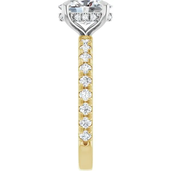 Claw-Prong Hidden Halo-Style Engagement Ring Image 4 Don's Jewelry & Design Washington, IA