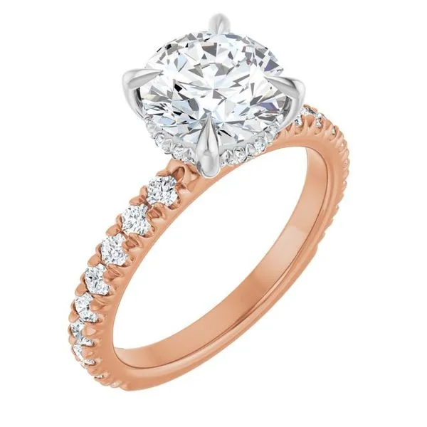 Claw-Prong Hidden Halo-Style Engagement Ring Ocean View Jewelers Millville, DE