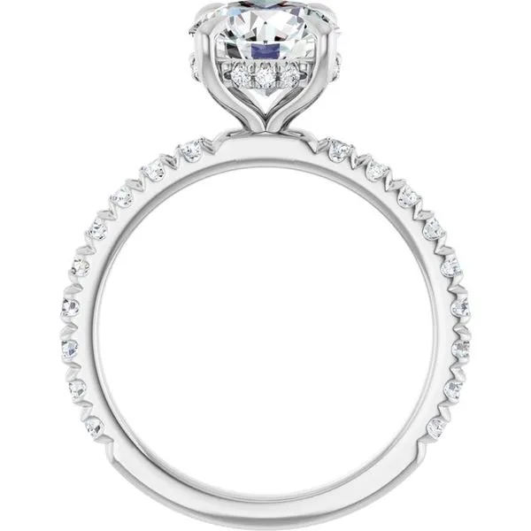 Claw-Prong Hidden Halo-Style Engagement Ring Image 2 Mark Jewellers La Crosse, WI