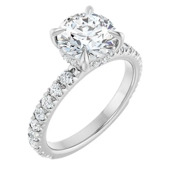 Claw-Prong Hidden Halo-Style Engagement Ring Mark Jewellers La Crosse, WI