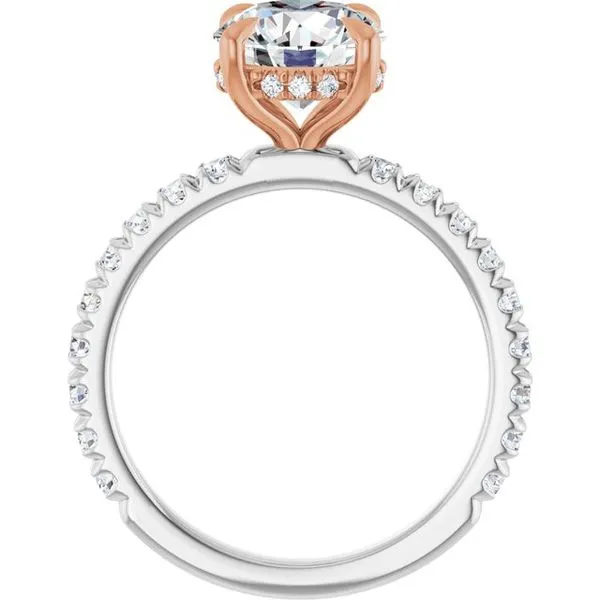 Claw-Prong Hidden Halo-Style Engagement Ring Image 2 J. Thomas Jewelers Rochester Hills, MI