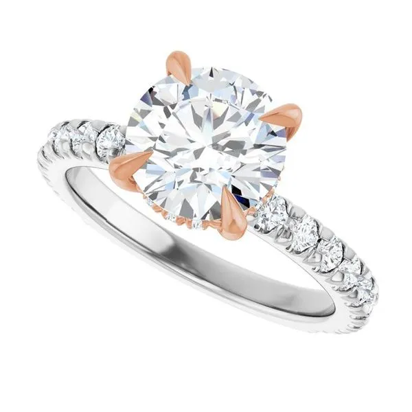Claw-Prong Hidden Halo-Style Engagement Ring Image 5 Clater Jewelers Louisville, KY