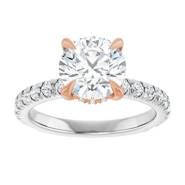 Claw-Prong Hidden Halo-Style Engagement Ring Image 3 Austin's Fine Diamonds & Jewelry Lyndhurst, NJ