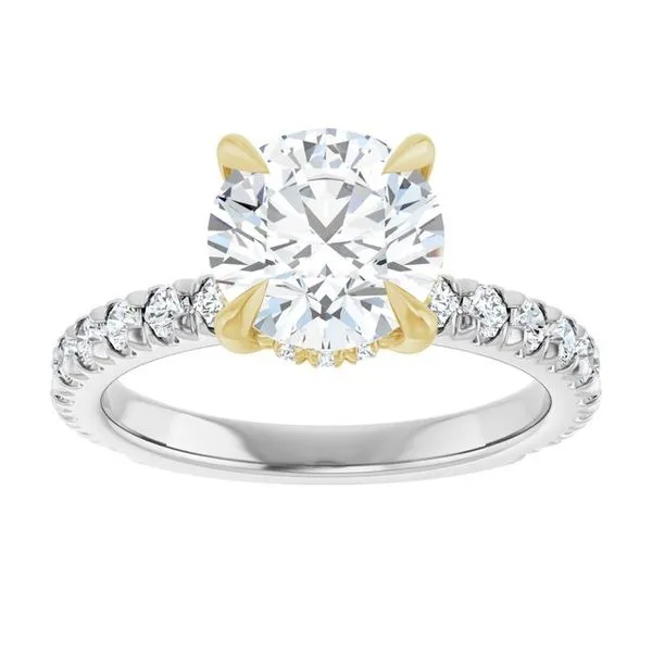 Claw-Prong Hidden Halo-Style Engagement Ring Image 3 Raleigh Diamond Fine Jewelry Raleigh, NC