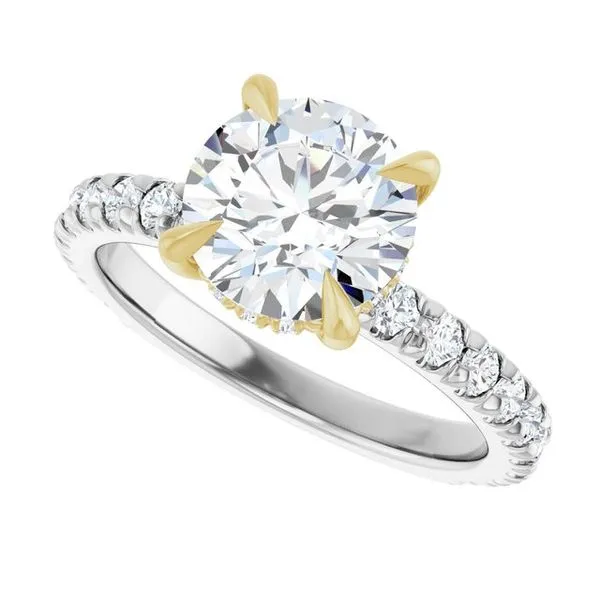 Claw-Prong Hidden Halo-Style Engagement Ring Image 5 JF Jones Jewelers Rochester, NY